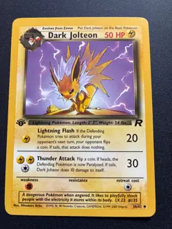 Pokemon Dark Jolteon 1st Edition 38/82 Team Rocket WOTC Non-Holo Rare Card - Image 1
