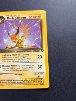 Pokemon Dark Jolteon 1st Edition 38/82 Team Rocket WOTC Non-Holo Rare Card - Image 5