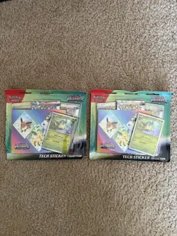 Lot of 2 Pokemon PRISMATIC EVOLUTIONS Tech Sticker Collection (Leafeon) - Image 1