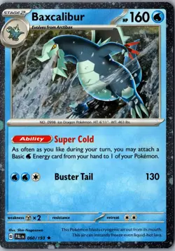 Baxcalibur Cosmos Holo 060/193 Promo BLE Blister Exclusives LP Pokemon Card - Image 1