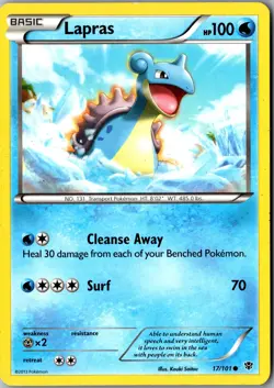 Lapras 17/101 Common Plasma Blast LP Pokemon Card - Image 1