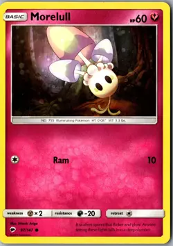 Morelull 97/147 Common SM Burning Shadows LP Pokemon Card - Image 1