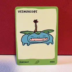 Pokenots 151 VEENUHSORE 0003 Dysfunctional Passholders Pokemon Parody Card NM - Image 1