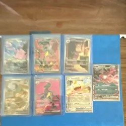 Pokemon POR Foil Lot 7 Cards EX GX - Clefairy Yveltal Meowth Salazzle - Image 1