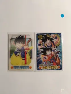 JAPAN 2 CARTE Dragon ball GUMICA 1 ET 100 3D PRISM Card 2003 - Image 1