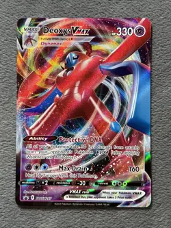 Deoxys Vmax SWSH267 Promo Pokemon Card Full Art Holo NM Near Mint 2022 - Image 1