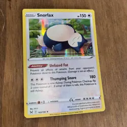 Pokemon TCG Snorlax Holo Rare Card Lost Origin 143/196 - Image 2