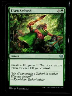 Elven Ambush Instant Kaldheim Uncommon Green NONFOIL 391 NM - Image 1