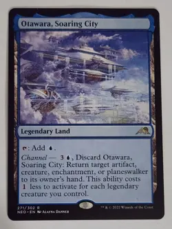Otawara, Soaring City MTG NEO 271 Rare NM Legendary Land Channel Bounce - Image 1