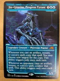 MTG 1x SHOWCASE Jin-Gitaxias, Progress Tyrant # 371 Neon Dynasty Magic the x1 NM - Image 1