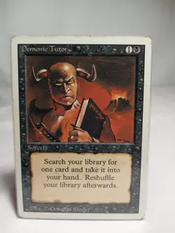 Demonic Tutor Revised Edition MP Regular MTG - Image 1