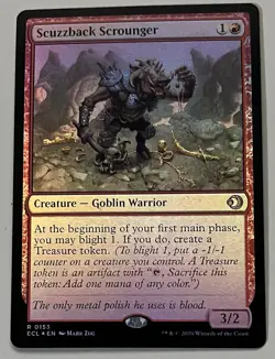 MTG Lorwyn Eclipsed Scuzzback Scrounger Creature RARE FOIL #0153 - Image 1