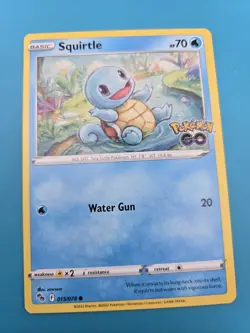 #015/078 Squirtle Normal Common - Pokemon Go NM - Image 1