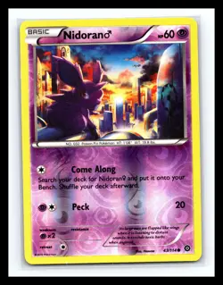 💥 Pokemon TCG Nidoran XY Steam Siege Evolutions 43/114 Reverse Holo - Image 1