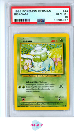 BISASAM POKEMON GERMAN 1999 44 PSA 10 - Image 1