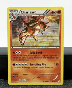 Pokemon Charizard Stage 2 Holo Rare Legendary Treasures 19/113 Card - Image 1