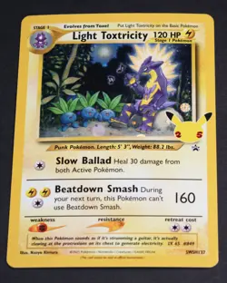 Light Toxtricity SWSH137 Black Star PROMO Pokemon Celebrations 25th NM Holo - Image 1