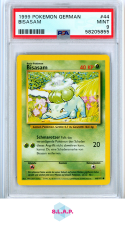 BISASAM POKEMON GERMAN 1999 44 PSA 9 - Image 1