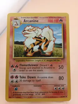 Arcanine 23/102 Uncommon Base Set Unlimited Pokemon LP/MP - Image 1
