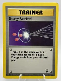 Energy Retrieval 110/130 Base Set 2 Unlimited Uncommon Pokemon TCG - MP - Image 1