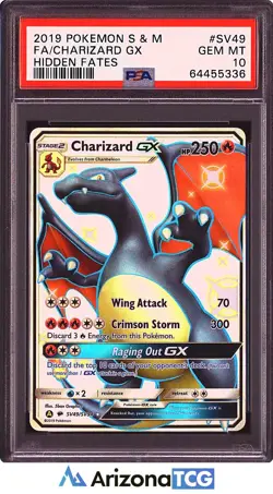 Pokemon 2019 Shiny Charizard GX SV49 Shiny Vault Hidden Fates GEM MINT PSA 10 - Image 1