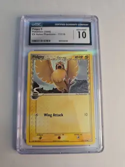 CGC 10 Gem Mint Pokemon TCG Pidgey Delta Species EX Holon Phantoms 77/110 - Image 1