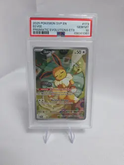 POKEMON PRISMATIC EVOLUTIONS ETB SVP EN-SV #173 EEVEE PSA 10 - Image 1