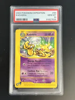 PSA 10 - Pokemon Expedition - #84 Kadabra - GEM MINT - Image 1