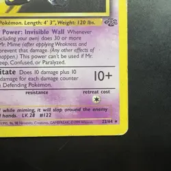 Pokemon Vintage 1st Edition Non-Holo Rare Mr. Mime 22/64 Jungle 1999 - Image 4
