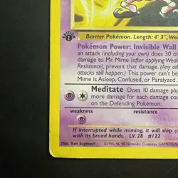 Pokemon Vintage 1st Edition Non-Holo Rare Mr. Mime 22/64 Jungle 1999 - Image 5