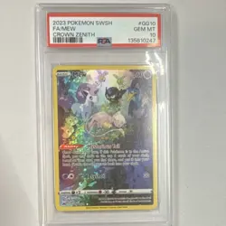 Mew Pokemon TCG Crown Zenith Galarian Gallery GG10/GG70 Full Art Holo PSA 10 - Image 1