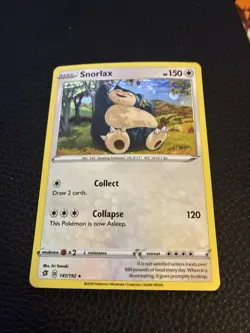 Snorlax 141/192 Cosmos Holo Rebel Clash Pokemon W/ Holo Bleed And Swirl NM - Image 4