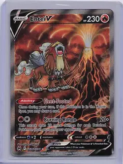 Entei V GG36/GG70 Holo V Rare Crown Zenith Galarian Gallery Pokemon Near Mint - Image 1