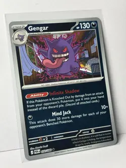 POKEMON TCG Gengar 050/088 ME03:Perfect Order Reverse Holo Mint Sleeved Top Load - Image 1
