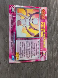 1999 Pokemon Topps Super Psychic Pokemon Mewtwo Holo Foil Movie Promo - Image 2