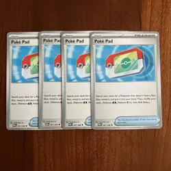 4x Poke Pad 081/088 x4 - NM Perfect Order Pokemon Playset ME03 - Image 1