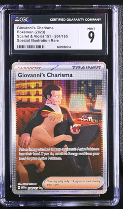CGC 9 Giovannis Charisma 204/165 Pokemon Scarlet & Violet 151 2023 Englisch - Image 1