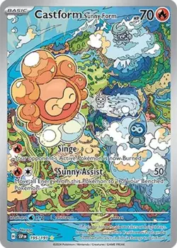 Castform Sunny Form (#195/191) - Holofoil SV - Surging Sparks NM Pokemon - Image 1