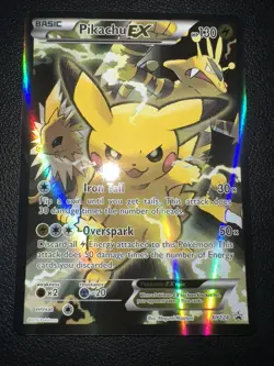 Pokemon TCG: Pikachu EX XY124 2006 Black Star Promo Red & Blue Collection - Image 1
