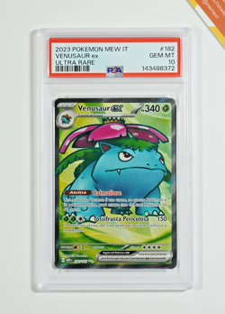 Pokemon PSA 10 Venusaur Ex #182 MEW IT 151 Ultra Rare 2023 Italiano - Image 1