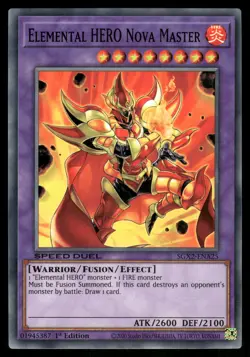Yugioh Elemental HERO Nova Master SGX2-ENA25 Common 1st Edition NM - Image 1