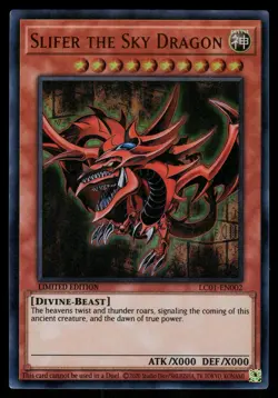 Yugioh Slifer the Sky Dragon LC01-EN002 Ultra Rare Limited NM - Image 1