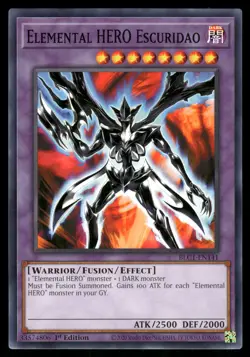Yugioh Elemental HERO Escuridao BLC1-EN141 Common 1st Edition NM - Image 1