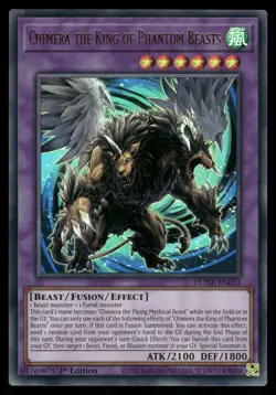 Yugioh Chimera the King of Phantom Beasts DUNE-EN033 Ultra Rare 1st Edition NM - Image 1