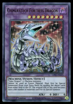 Yugioh Chimeratech Fortress Dragon GFP2-EN123 Ultra Rare 1st Edition NM - Image 1