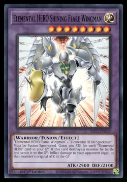 Yugioh Elemental HERO Shining Flare Wingman BLC1-EN139 Common 1st Edition NM - Image 1