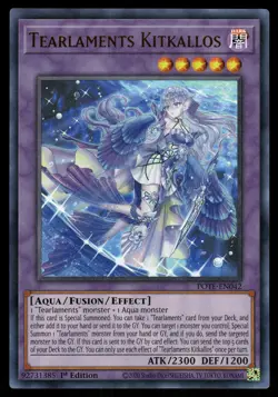 Yugioh Tearlaments Kitkallos POTE-EN042 Ultra Rare 1st Edition NM - Image 1