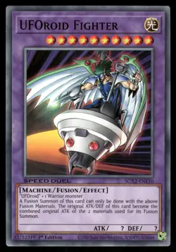 Yugioh UFOroid Fighter SGX2-ENE10 Secret Rare 1st Edition NM - Image 1
