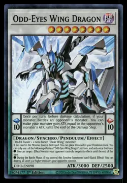 Yugioh Odd-Eyes Wing Dragon DIFO-EN098 Super Rare 1st Edition NM - Image 1
