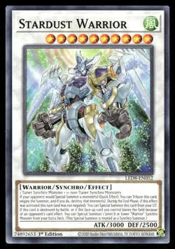 Yugioh Stardust Warrior LED8-EN052 Common 1st Edition NM - Image 1